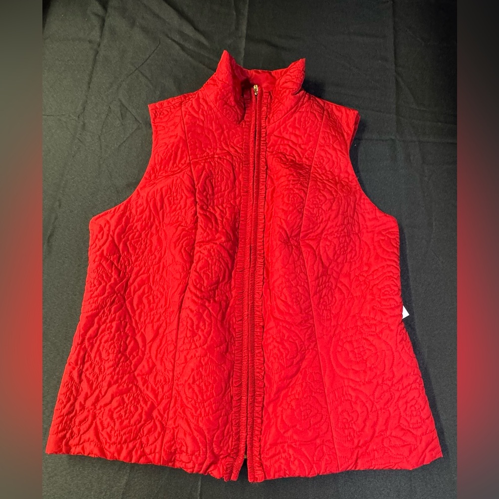 Charter Club plus size Women's Red Quilted Vest 1X